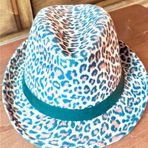 Leopard Print Fedora with Black Band